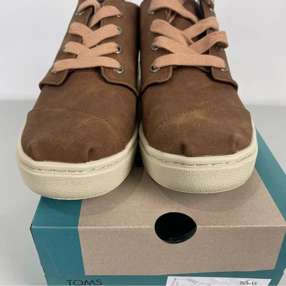 NEW TOMS Botas Cupsole Toffee Microsuede Sneakers Size 4 Youth Boys - Picture 9 of 9